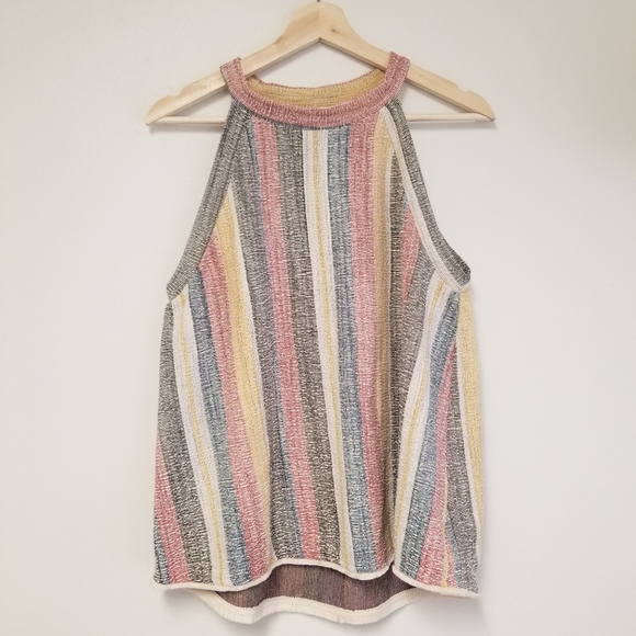 Anthropologie Tops - W5 | Anthropologie Striped Knit Halter Neck Top